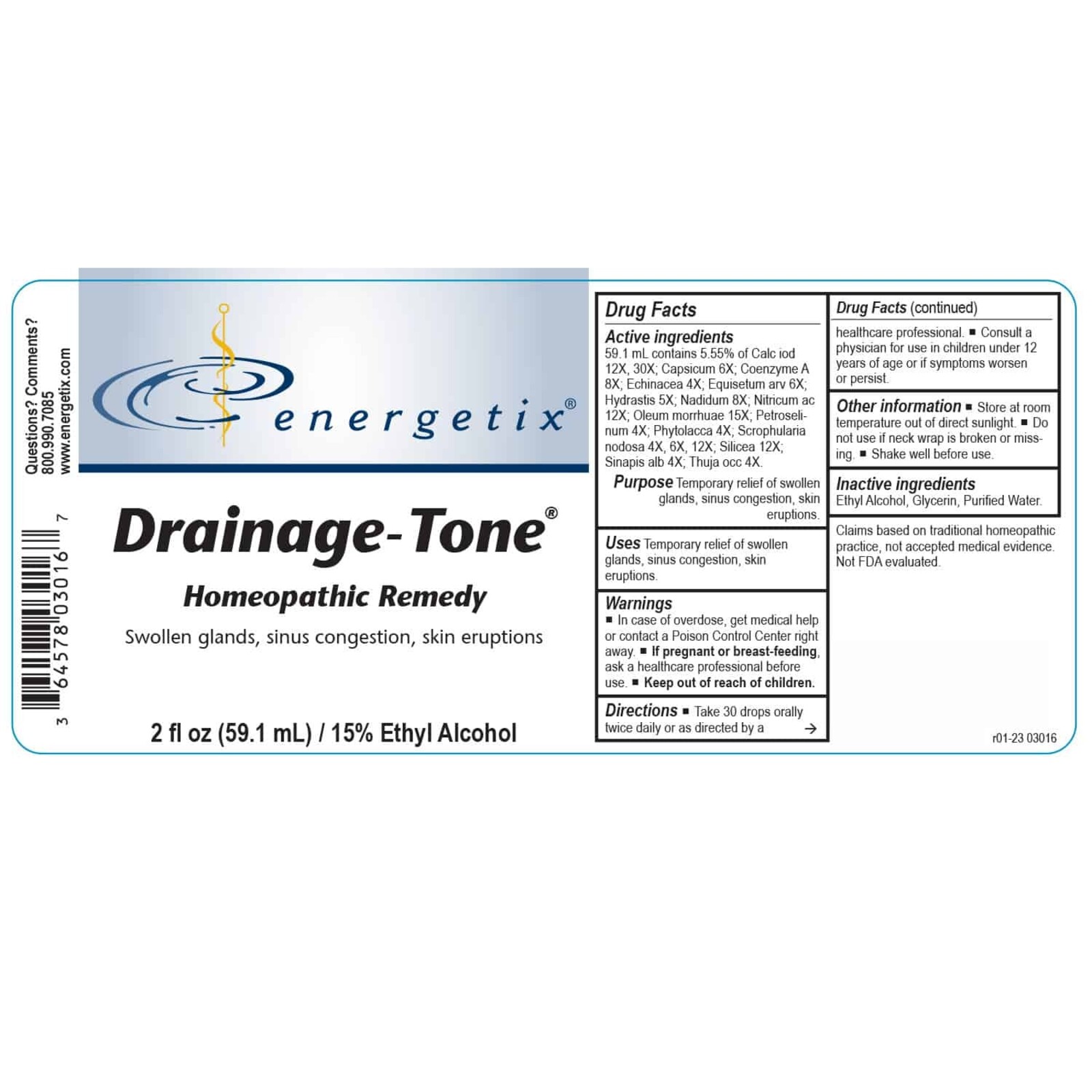 Energetix Drainage-Tone 2 oz.