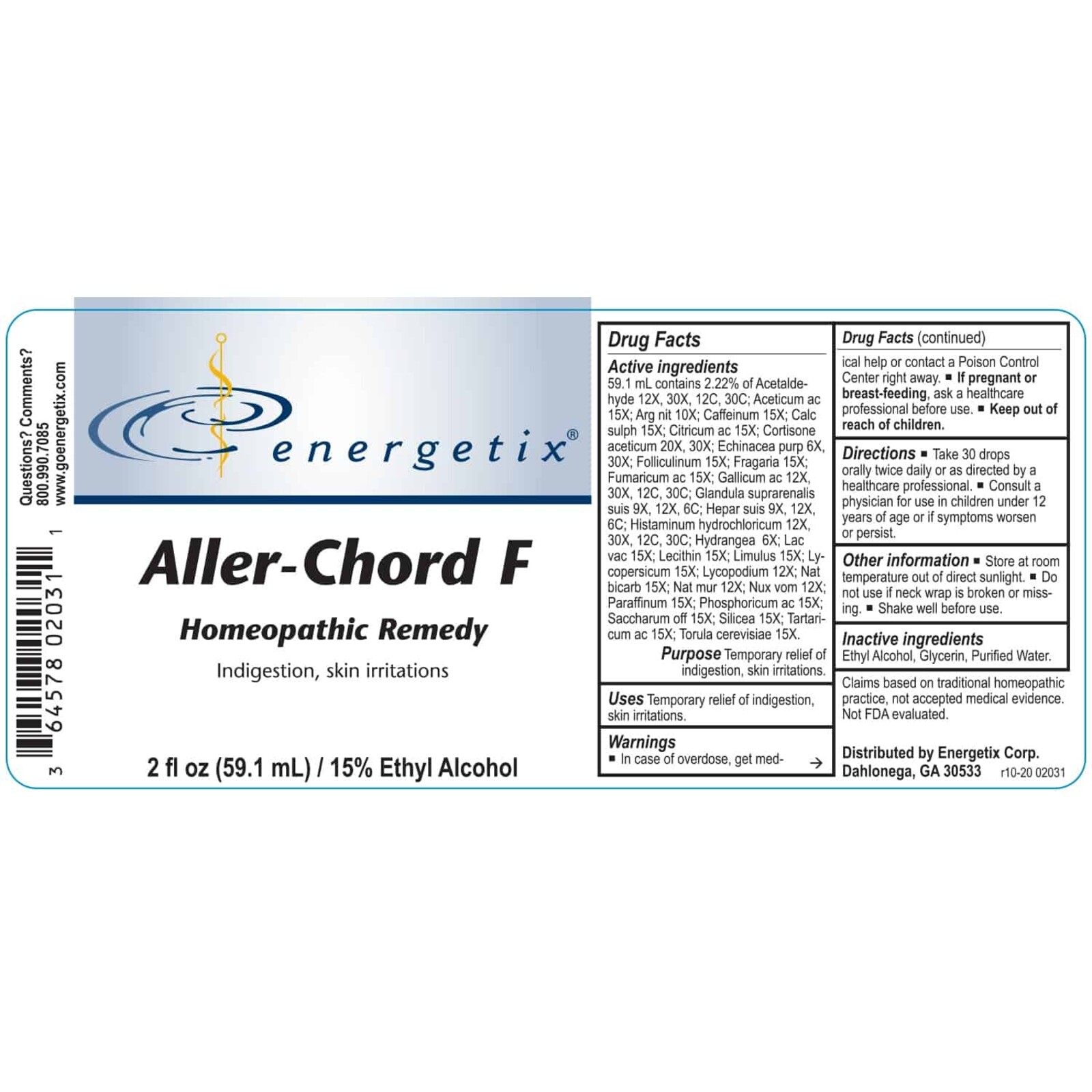 Energetix Aller-Chord F 2 oz.