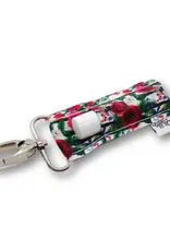 Lippyclip Crimson Stripe Floral  Lip Balm Holder