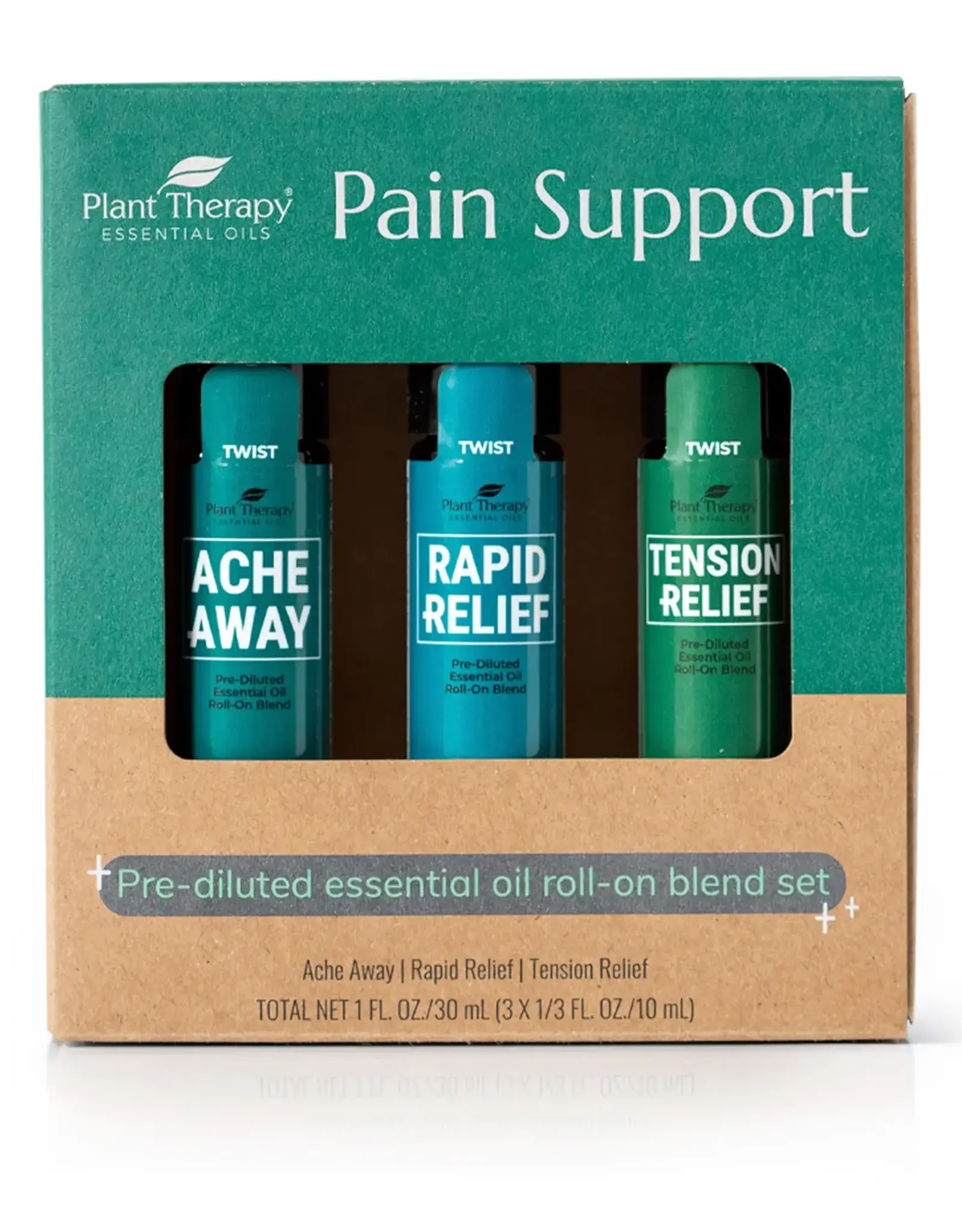 Plant Therapy Pain Support Essential Oil Blend Roll on Set