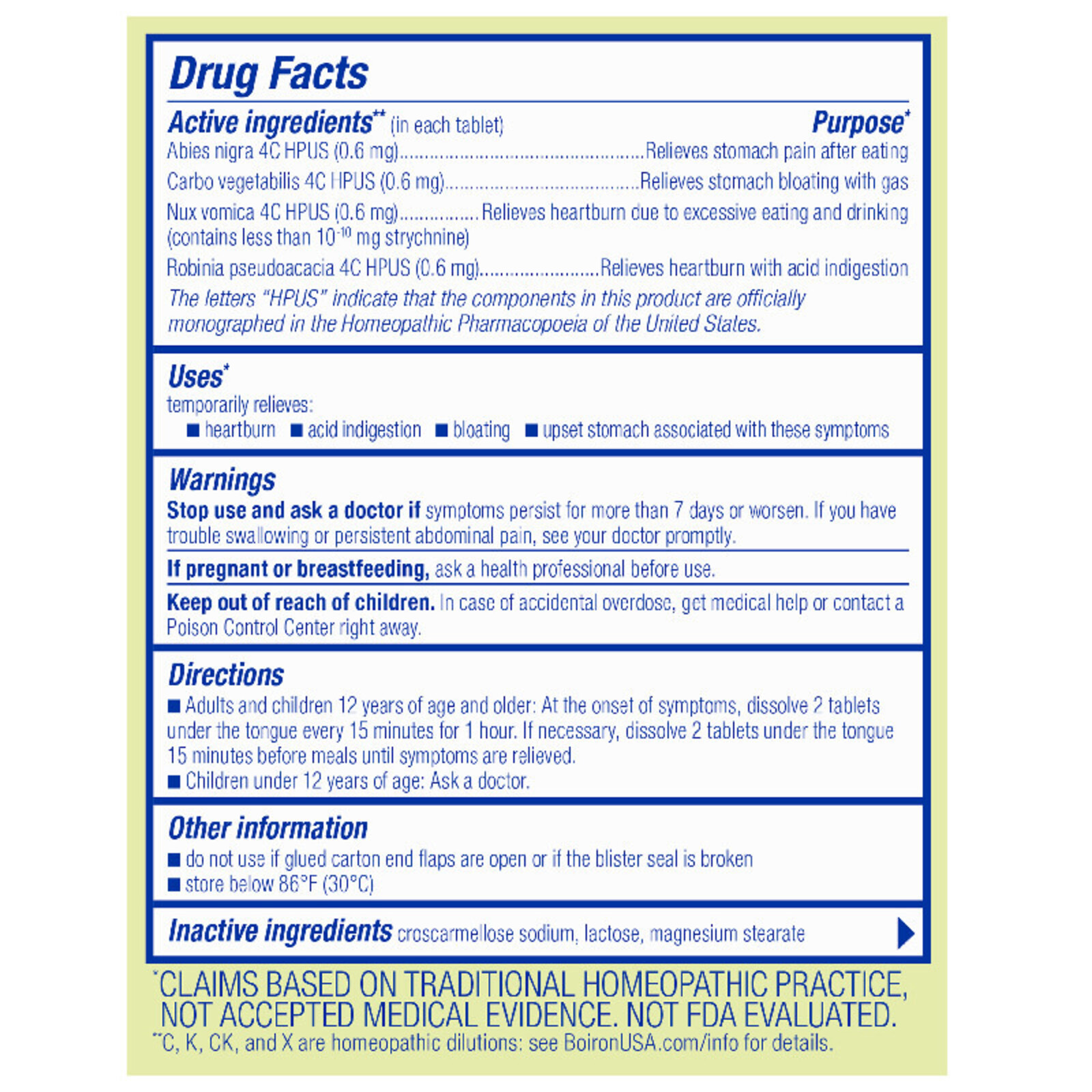 Boiron Acidil Heartburn Relief - 60 meltaway tabs