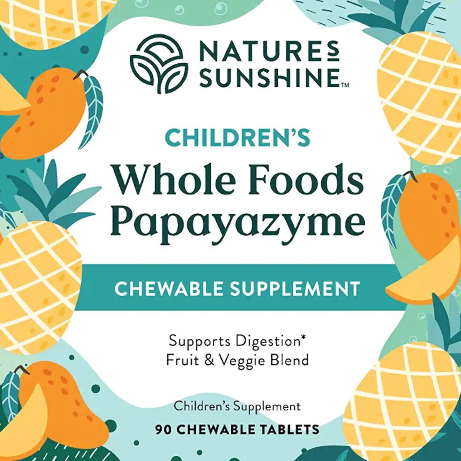 Nature's Sunshine Whole Food Papayazyme(90 Chew. Tab)