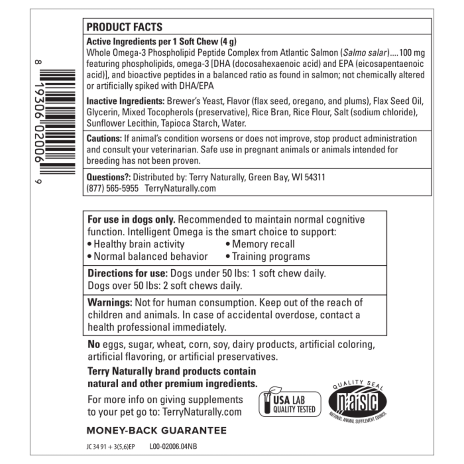 Terry Naturally Intelligent Omega - pet product