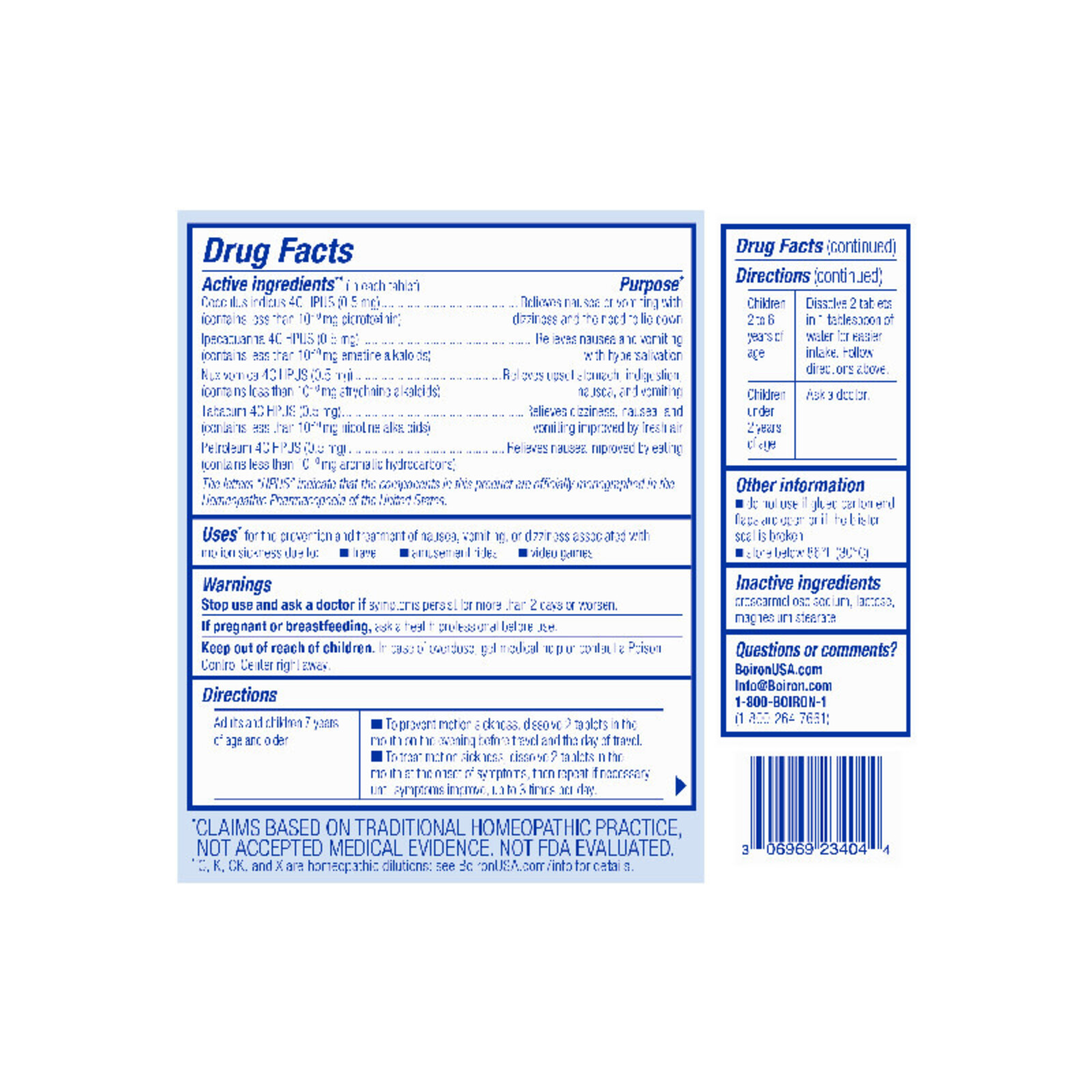 Boiron Motion Calm Tablets