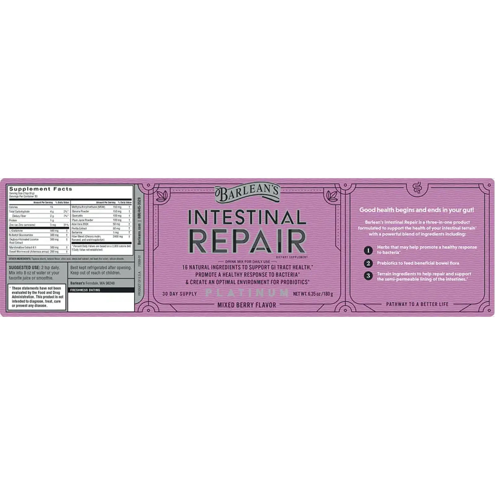 Barleans Intestinal Repair - Mixed Berry