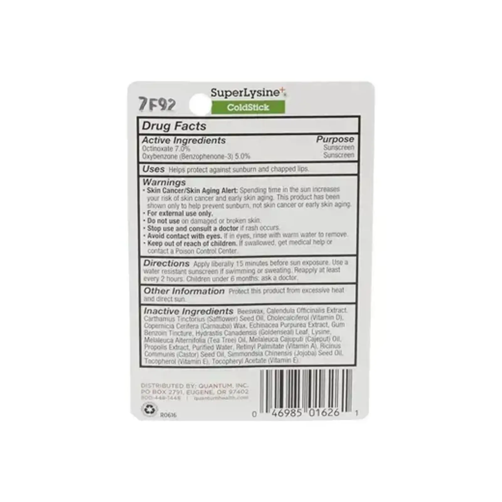 Quantum Health SuperLysine ColdStick