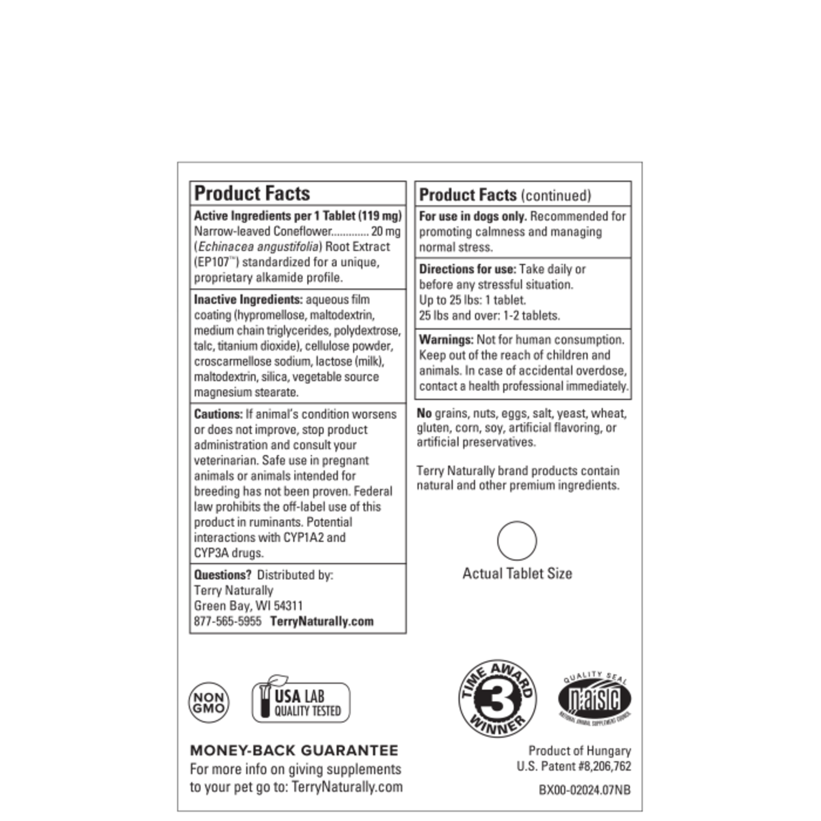 Terry Naturally Calming Formula - pet product