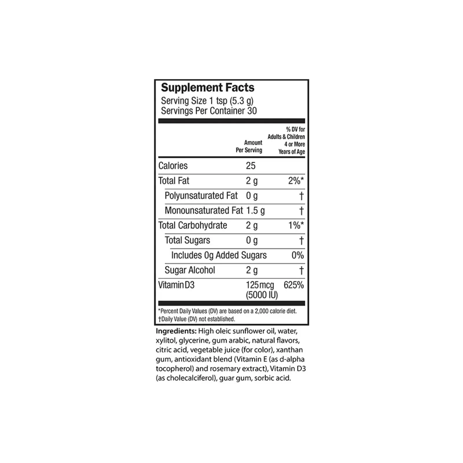 Barleans Liquid Vitamin D3 (5000IU) - Strawberry Milkshake -5.6oz