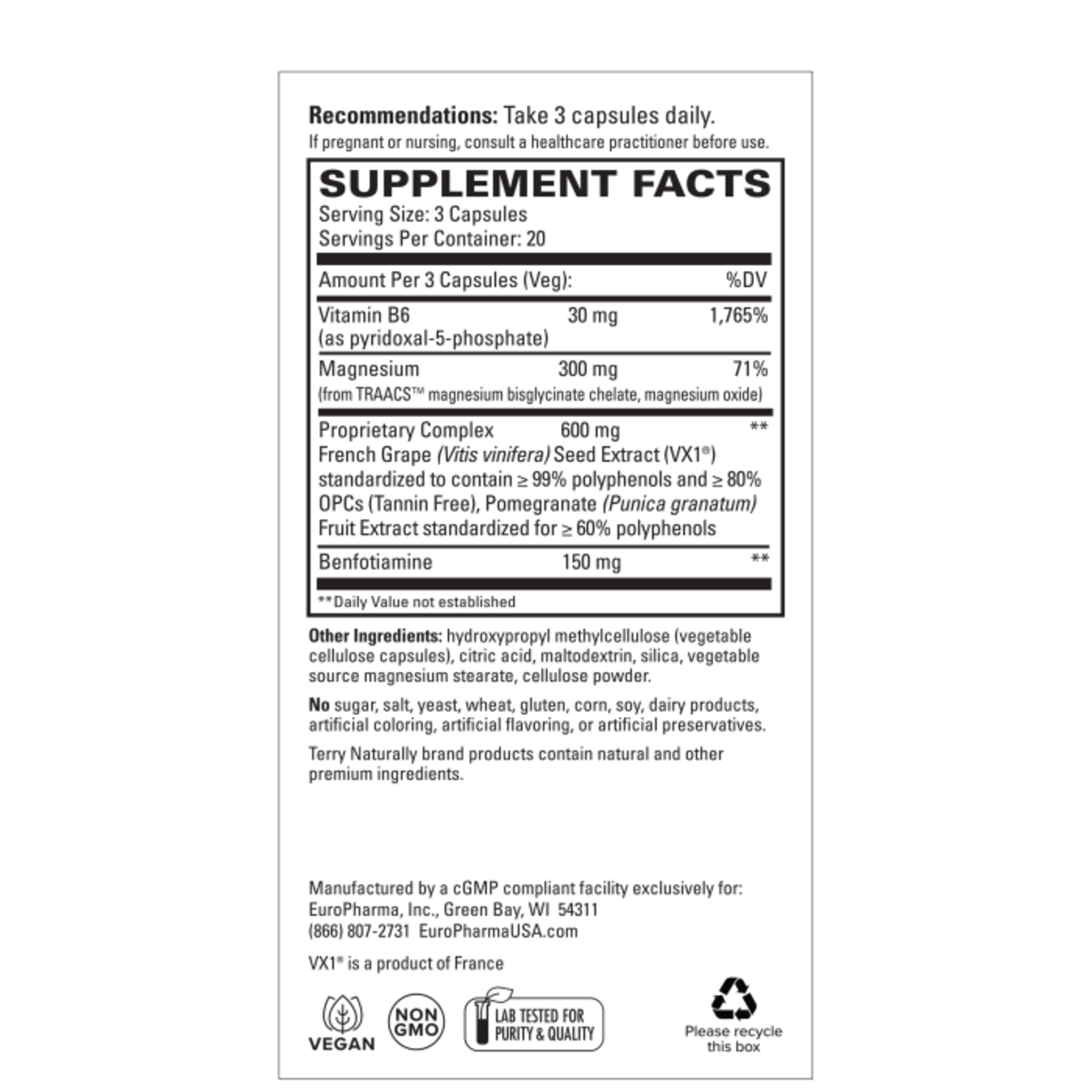 Terry Naturally Clinical OPC Heart - 60 caps