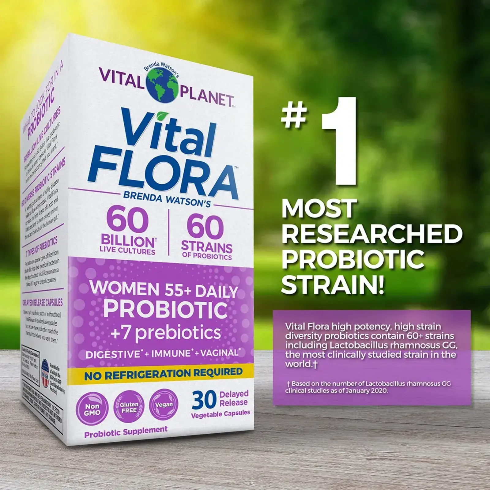 Vital Planet Vital Flora 60B, 60 Strain, Women 55+, 60ct - shelf