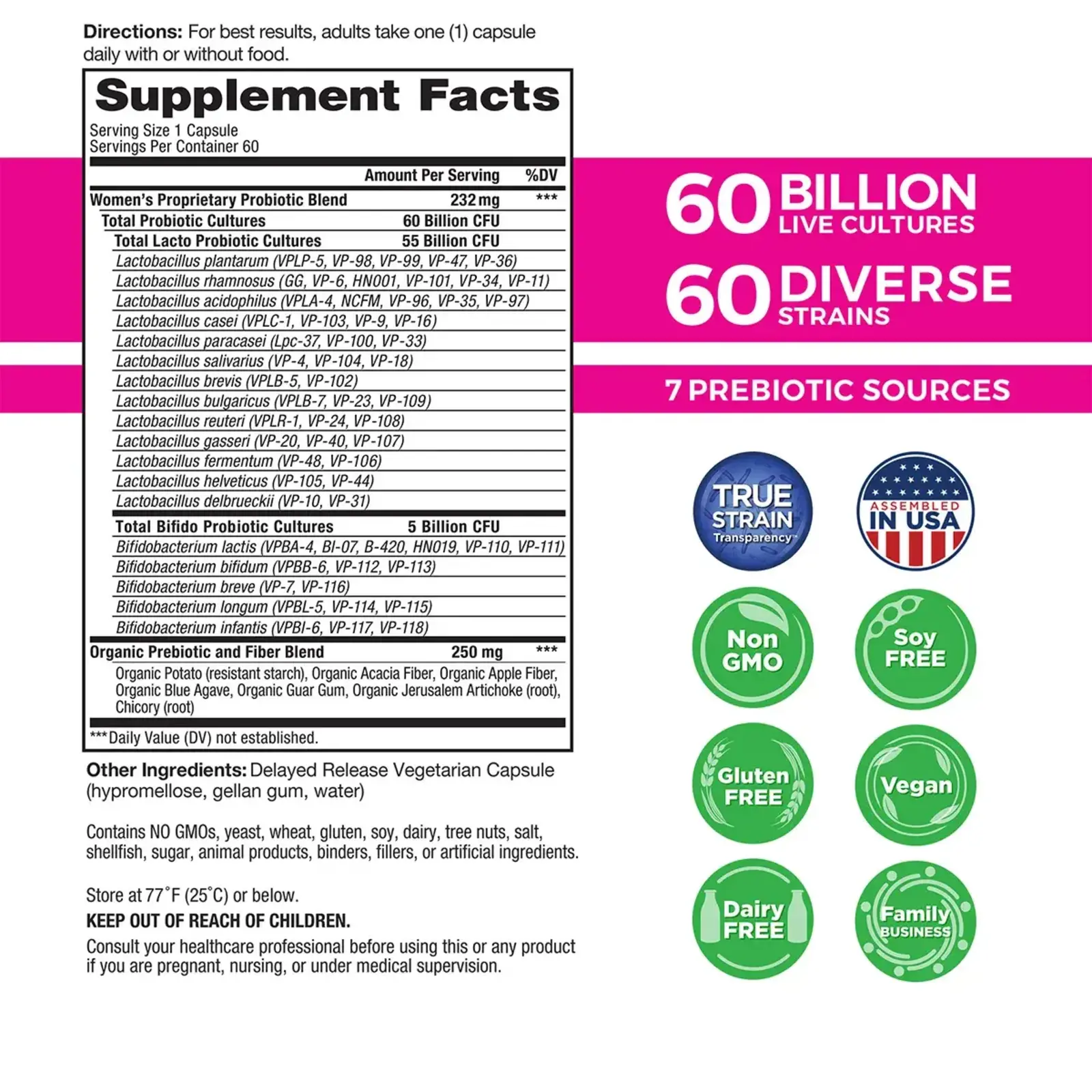 Vital Planet Vital Flora 60B, 60 Strain, Women’s, 60ct - shelf