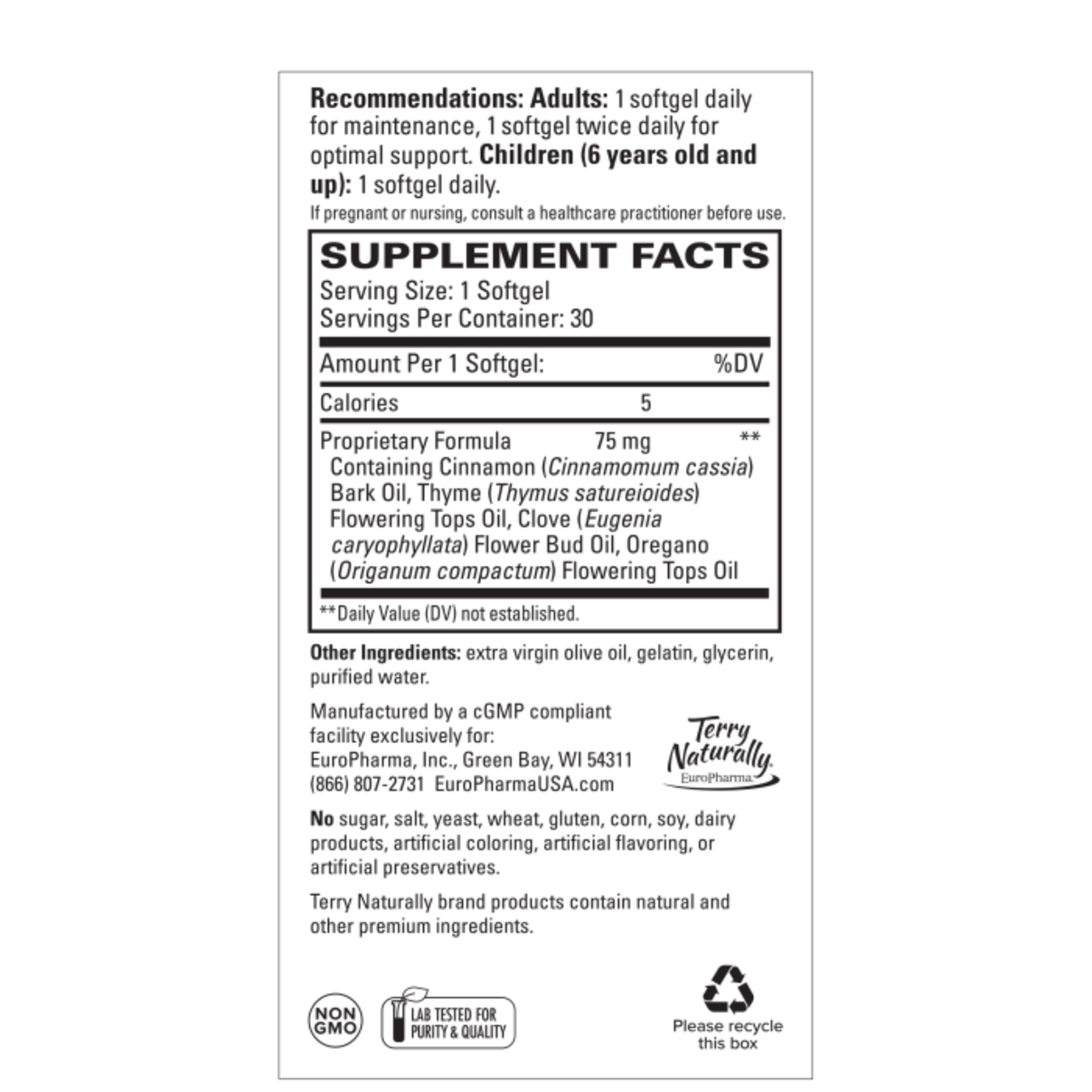 Terry Naturally Bacteril Extra Strength - 30 softgels