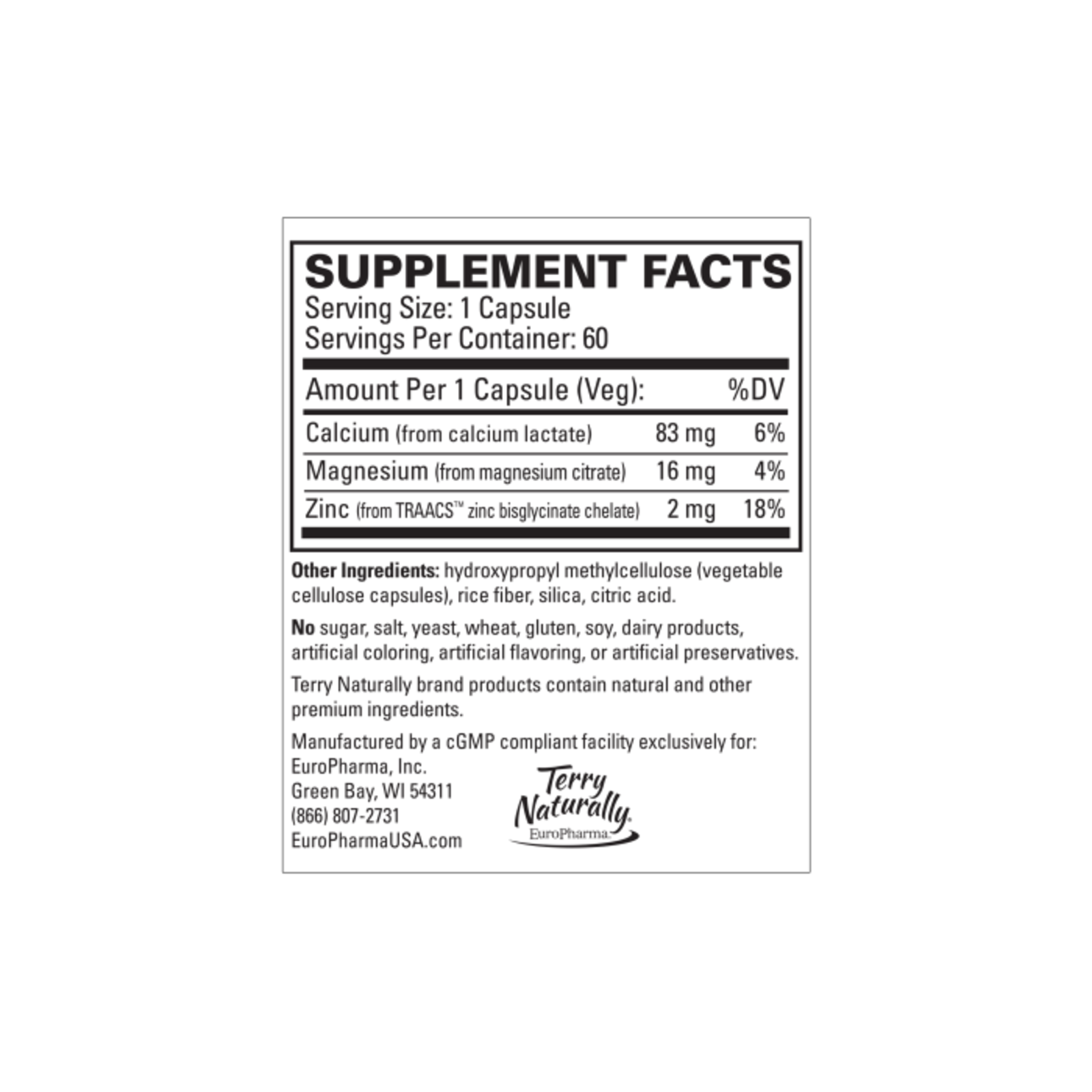 Terry Naturally Muscle Relax - 60 ct