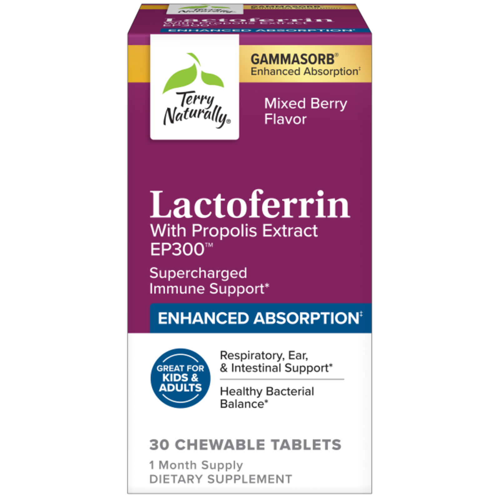 Terry Naturally Lactoferrin with Propolis Extract EP300