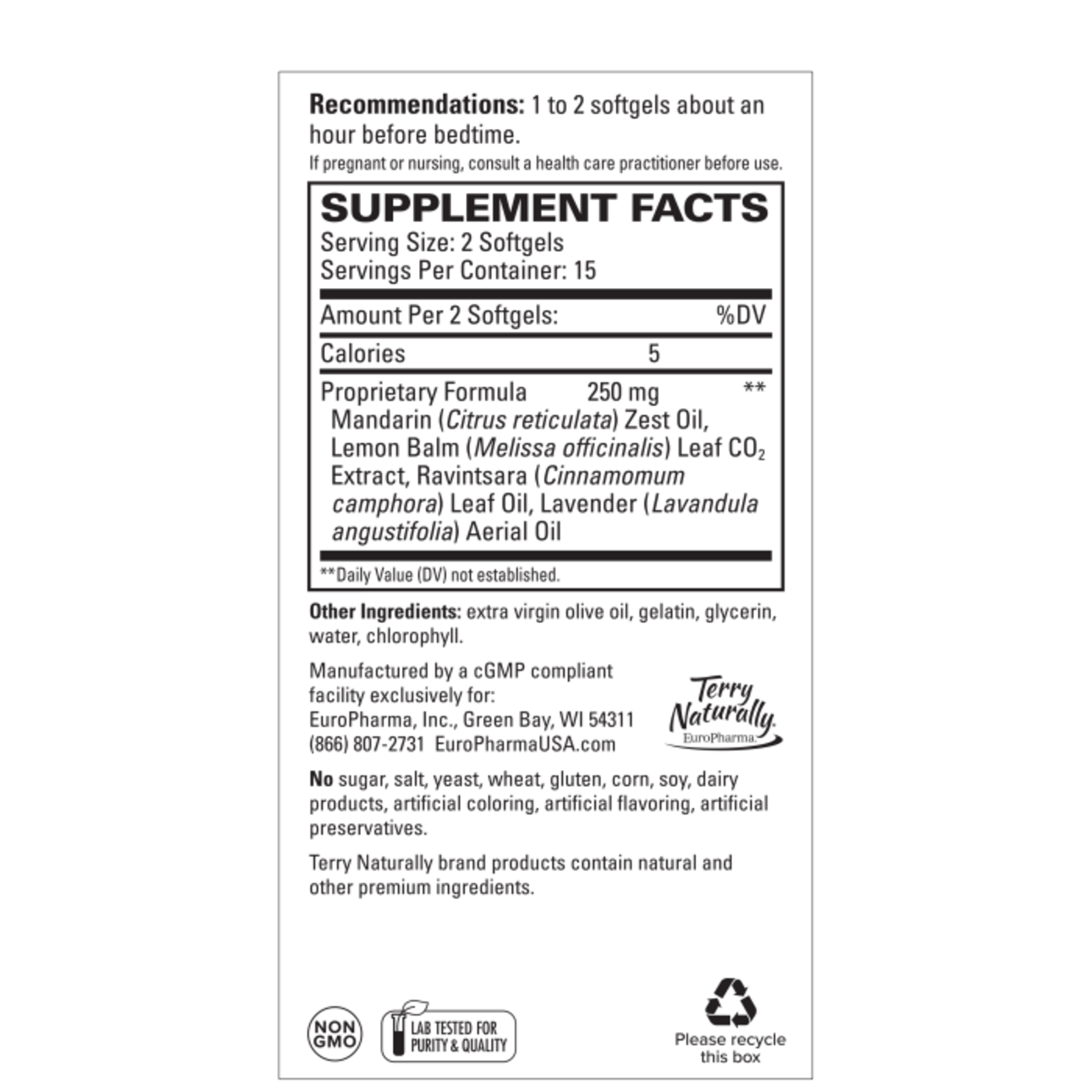 Terry Naturally Terrific Zzzz - 30 softgels