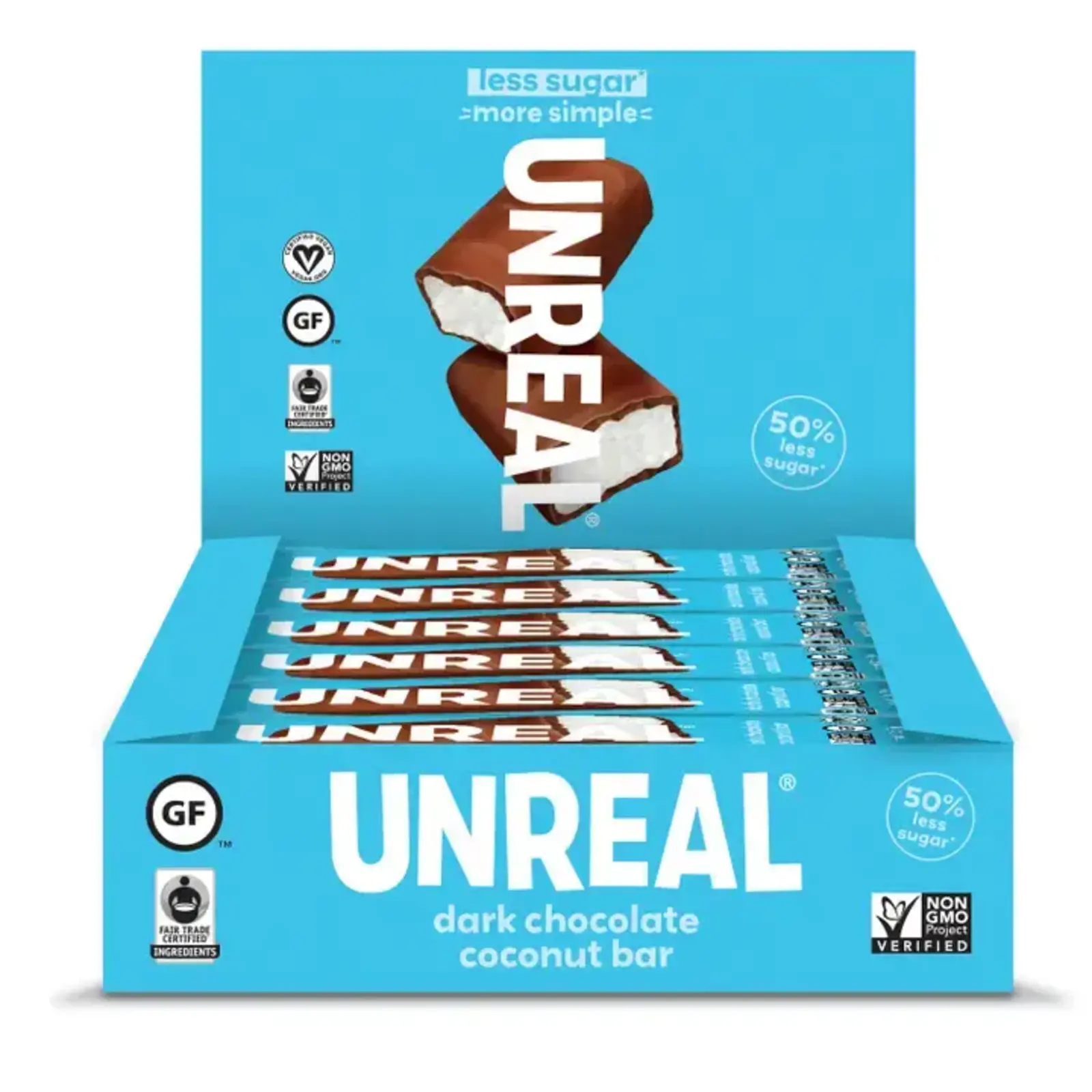 Unreal Unreal - Dark Chocolate coconut bar - 12 count case