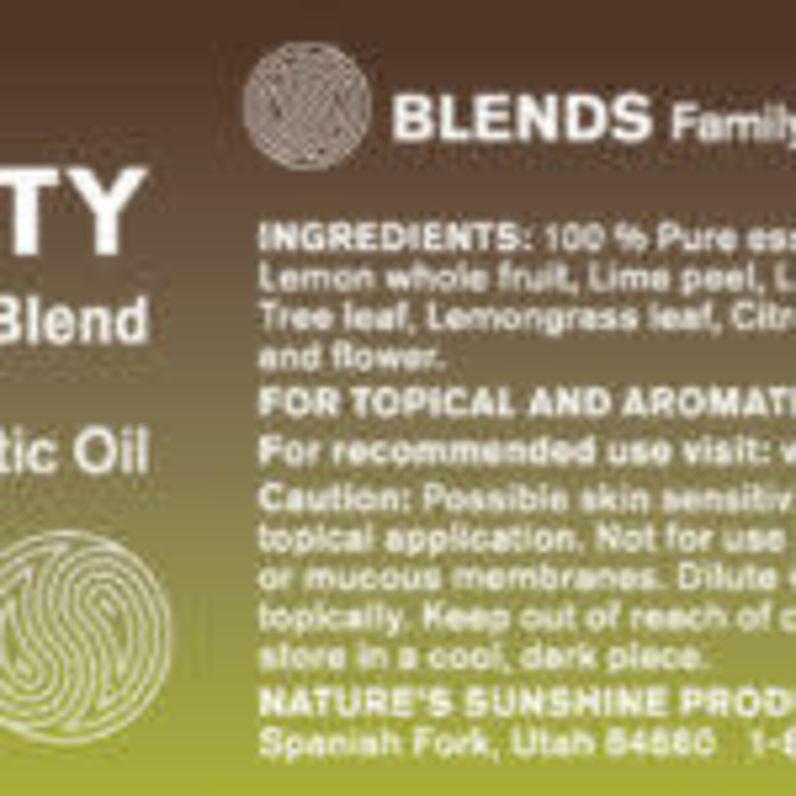 Nature's Sunshine Purity Oil Blend