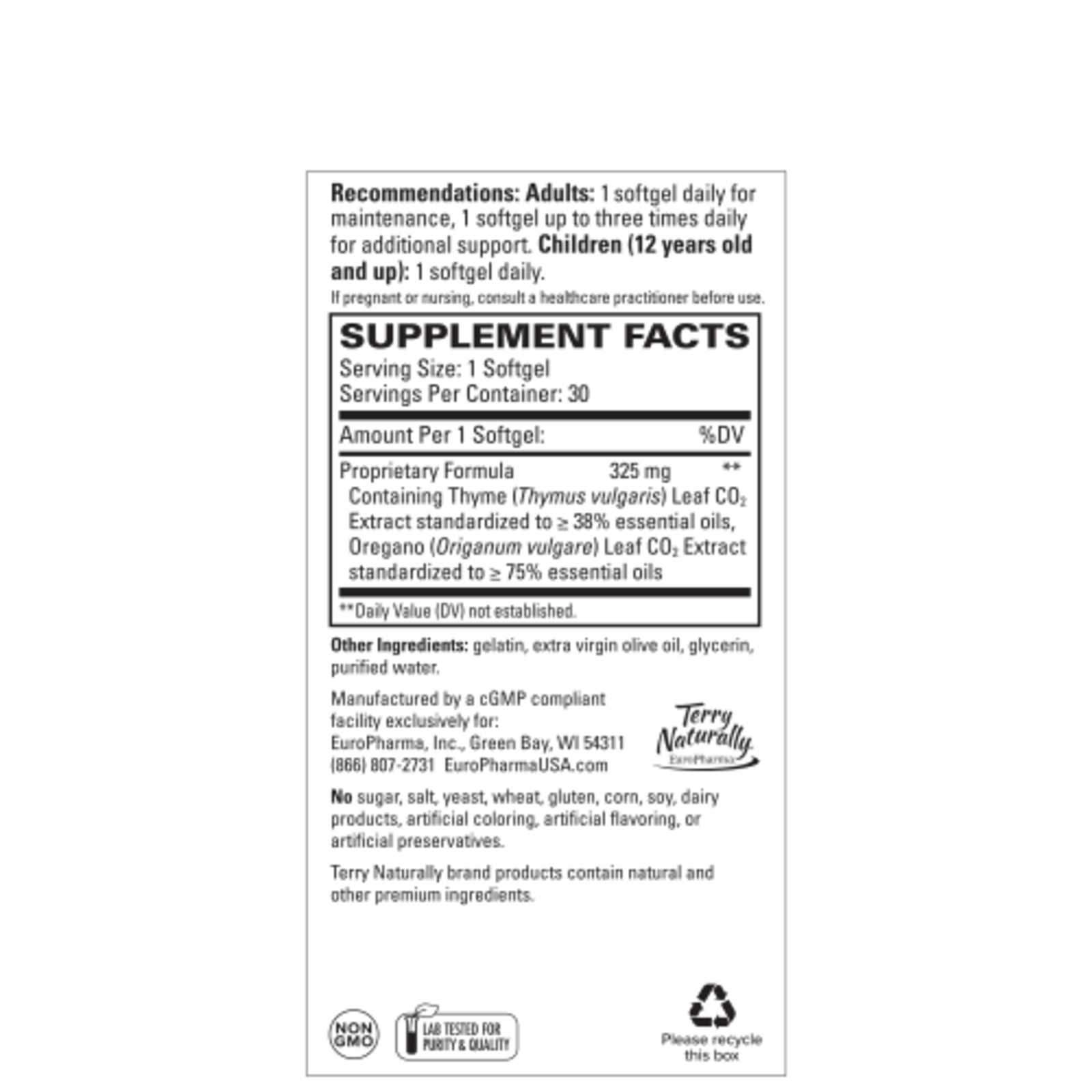 Terry Naturally Bacteril Extra Strength - 30 softgels
