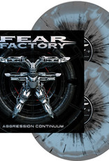 Fear Factory - Aggression Continuum (Grey & Light Blue Swirl w/ Black Splatter)