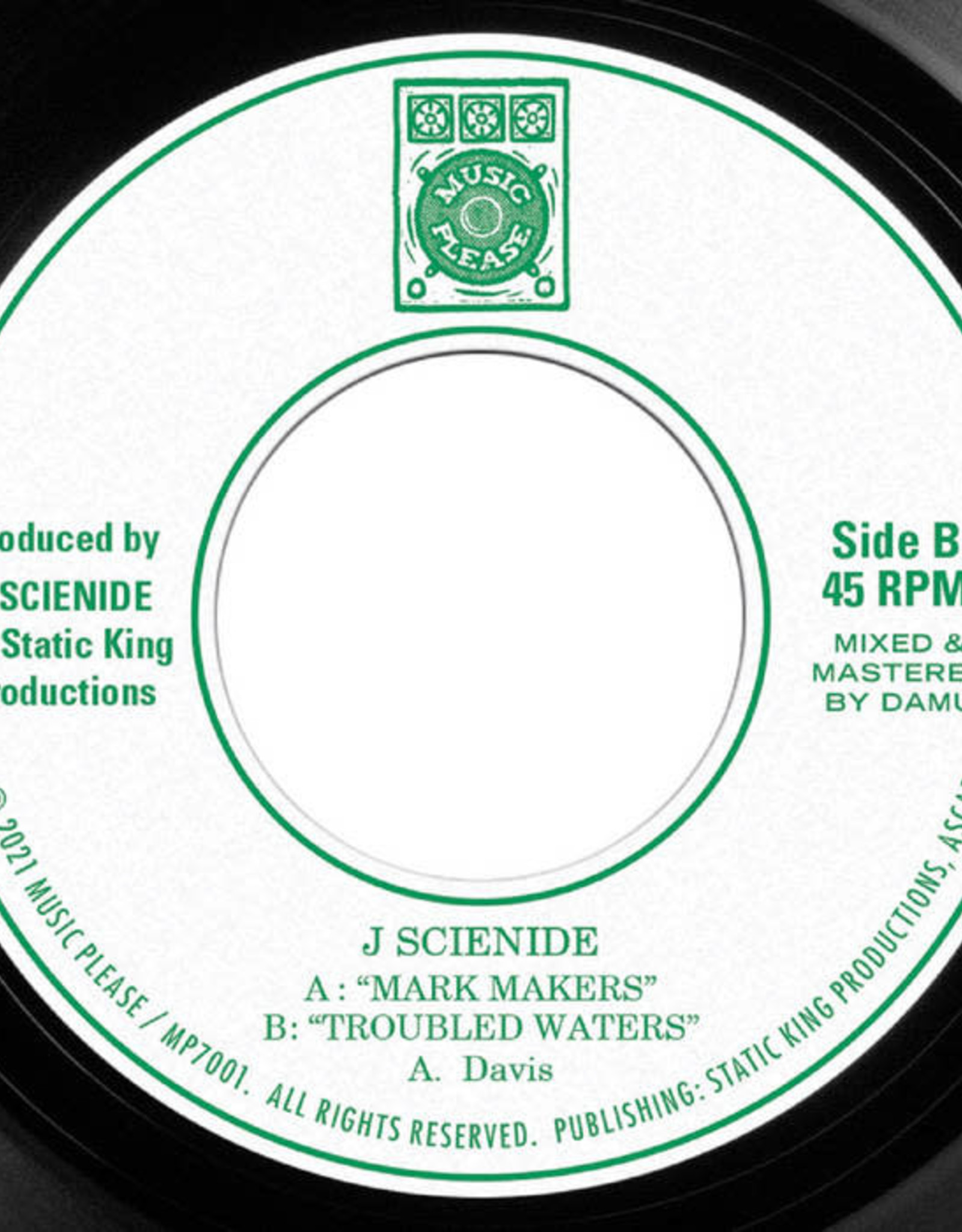 J. Scienide Mark Makers/Troubled Waters 7"