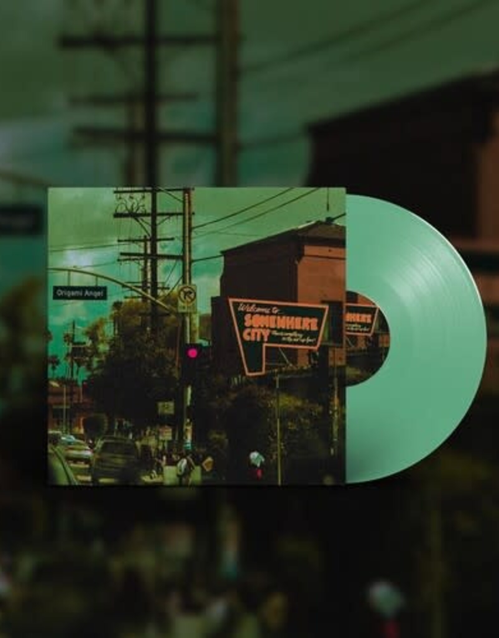 Origami Angel - Somewhere City (Yellow w/ Orange and Green Splatter)