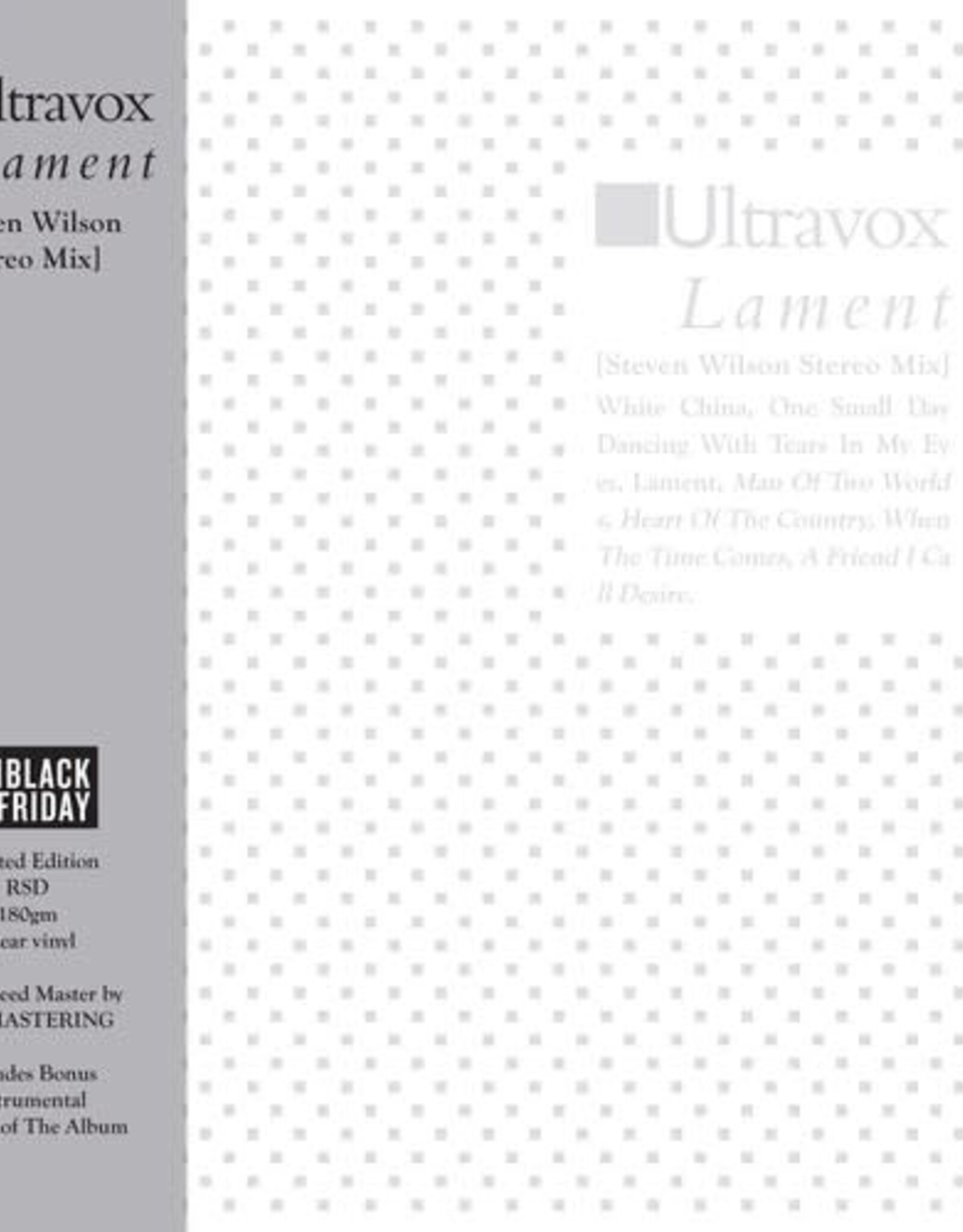 Ultravox -	Lament [Steven Wilson Stereo Mix]	(RSDBF 2024)