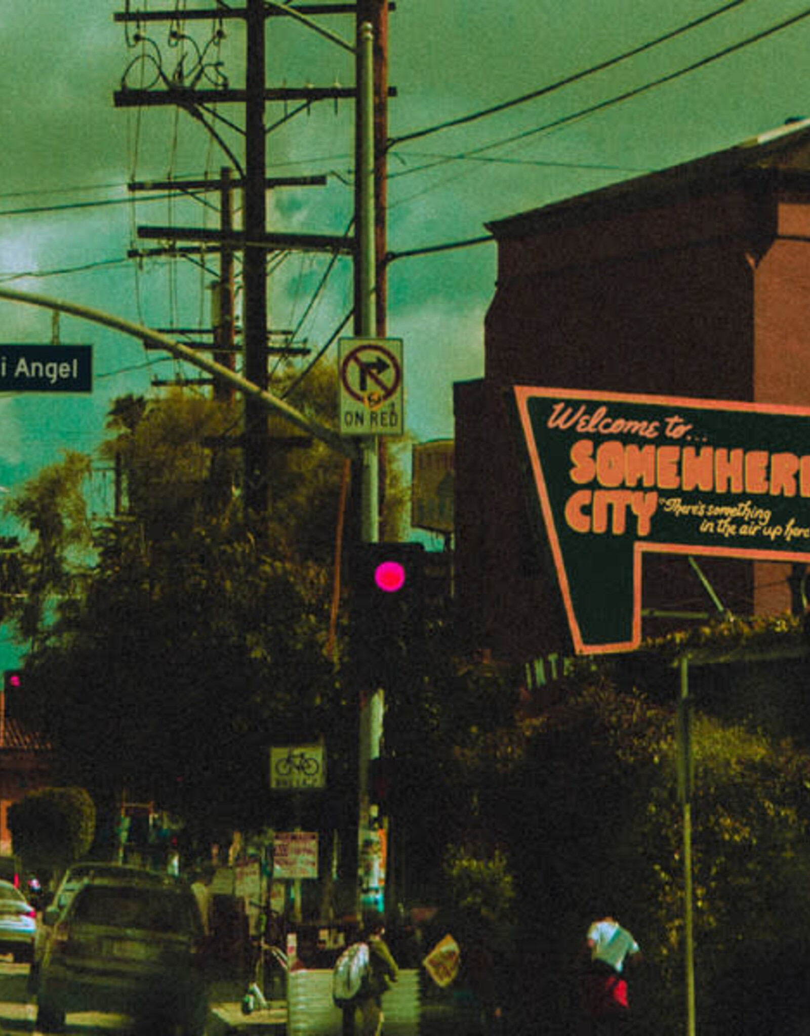 Origami Angel - Somewhere City (Yellow w/ Orange and Green Splatter)