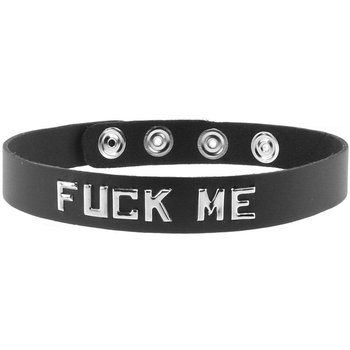 F**k Me Leather Word Band Collar