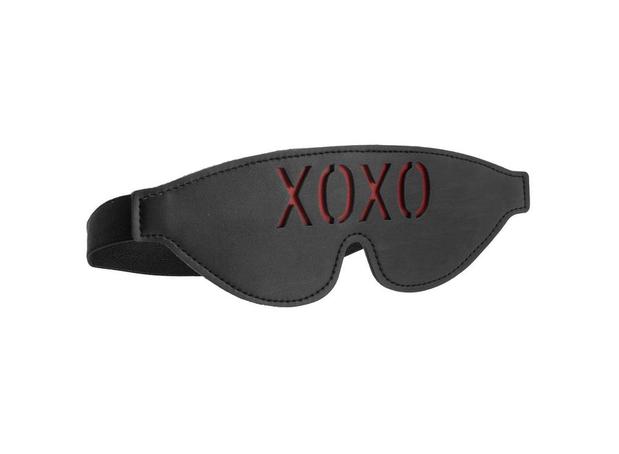 Ouch by Shots Toys - XOXO Blindfold - Black/Red