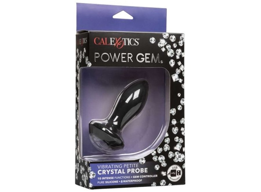 Cal Exotics - Power Gem Vibrating Crystal Butt Plug - Black