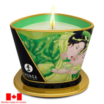Shunga - Massage Oil Candle - 5oz -  Exotic Green Tee