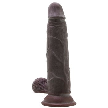 RealCocks #4 Dual Layered 8 Inch Thick Dildo in Dark Brown