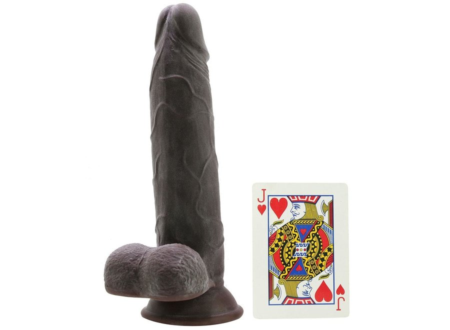 RealCocks #4 Dual Layered 8 Inch Thick Dildo in Dark Brown