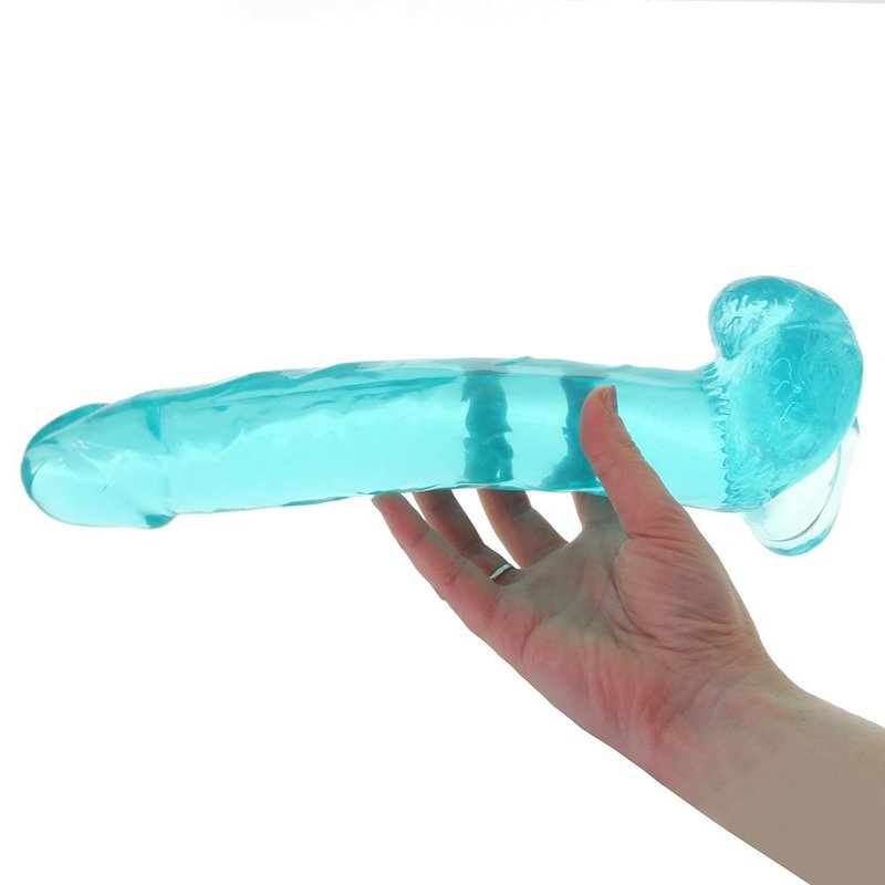 Size Queen 10 Inch Jelly Dildo in Teal