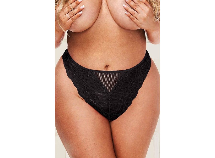 In your Lace Black Panty-3X/4X