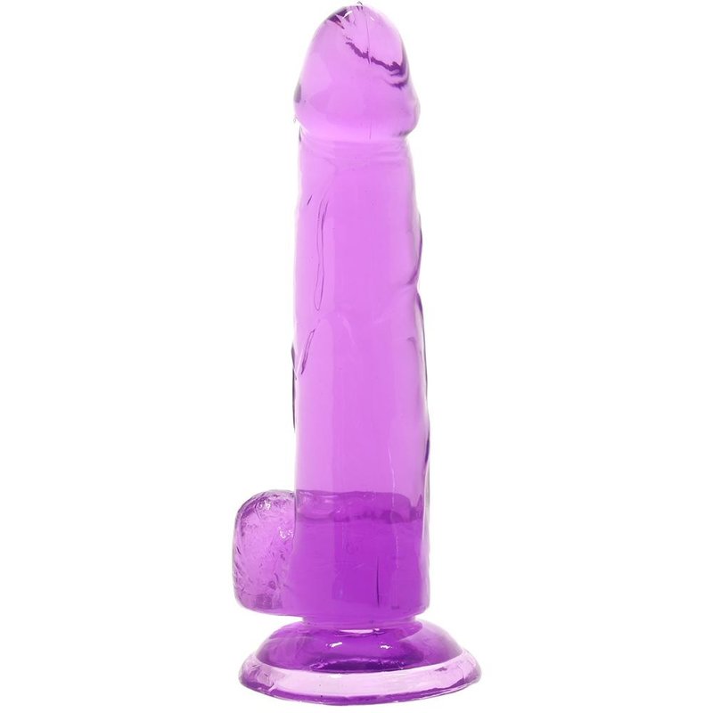 Size Queen 6 Inch Jelly Dildo in Purple