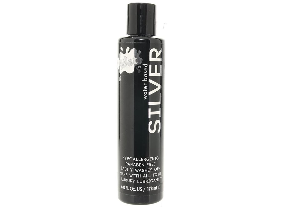 Silver Water Based Hypoallergenic Lube in 6oz/178ml