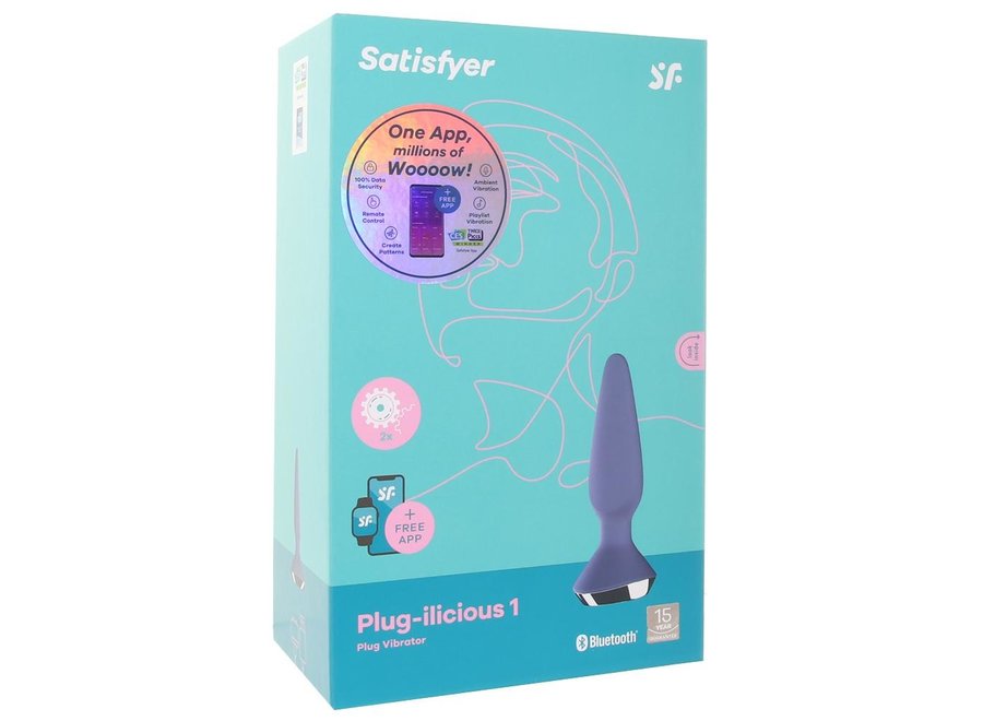 Satisfyer - Plug-ilicious 1 - Vibrating Bluetooth Anal Plug - Purple