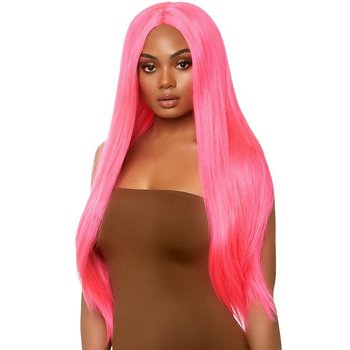 Leg Avenue 33" Long Straight Wig in Neon Pink