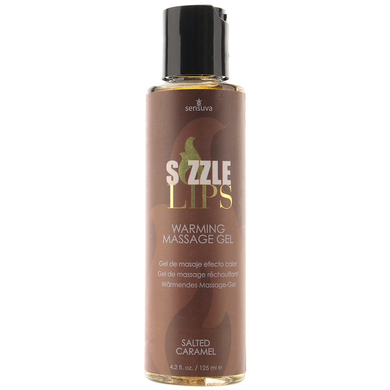 Sensuva Sizzle Lips Edible Massage Gel 4.2oz/125ml