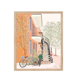 AFFICHE : MONTREAL AUTOMNALE BICYCLETTE : 12X16