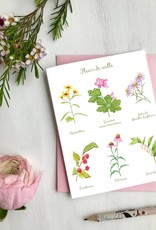 CARTE DE SOUHAITS FLEURS DE RUELLE