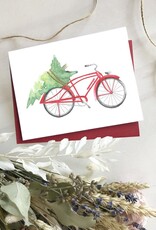 CARTE DE SOUHAITS : BICYCLETTE DE NOEL