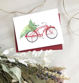 CARTE DE SOUHAITS : BICYCLETTE DE NOEL