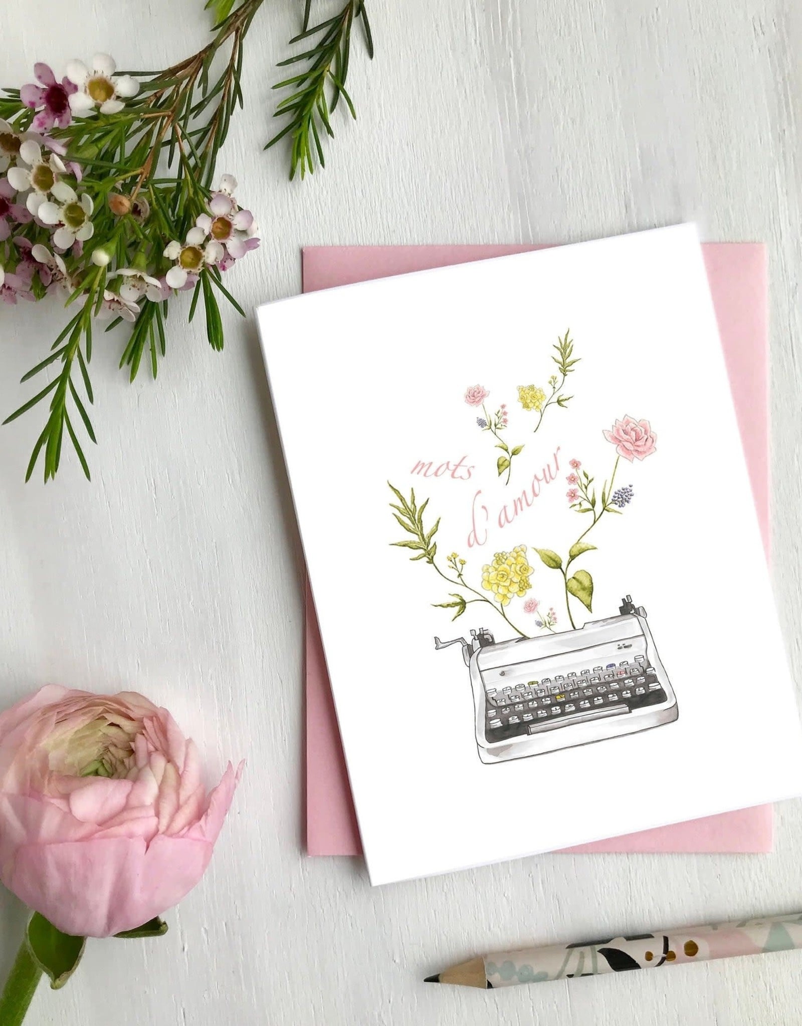 CARTE DE SOUHAITS : MOTS D'AMOUR