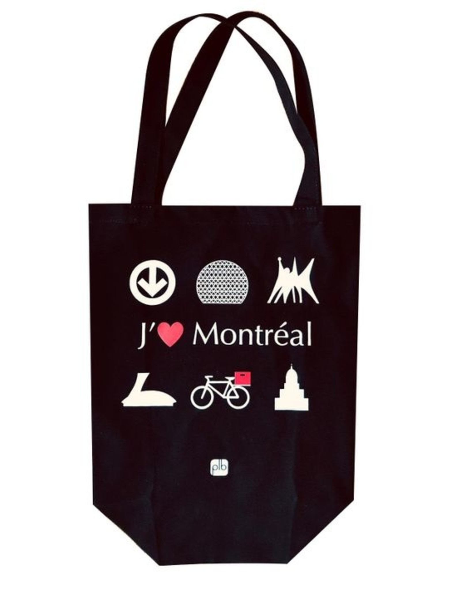 PLB TOTE BAG : NOIR - J'AIME MONTRÉAL