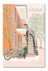 CARTE POSTALE : AUTOMNE ESCALIERS ET VÉLO