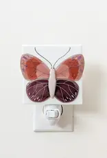 VEILLEUSE : LA VOLÉE DE PAPILLONS MAUVE