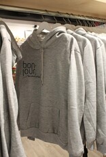 HOODIE BONJOUR MONTREAL : GRIS CLAIR M