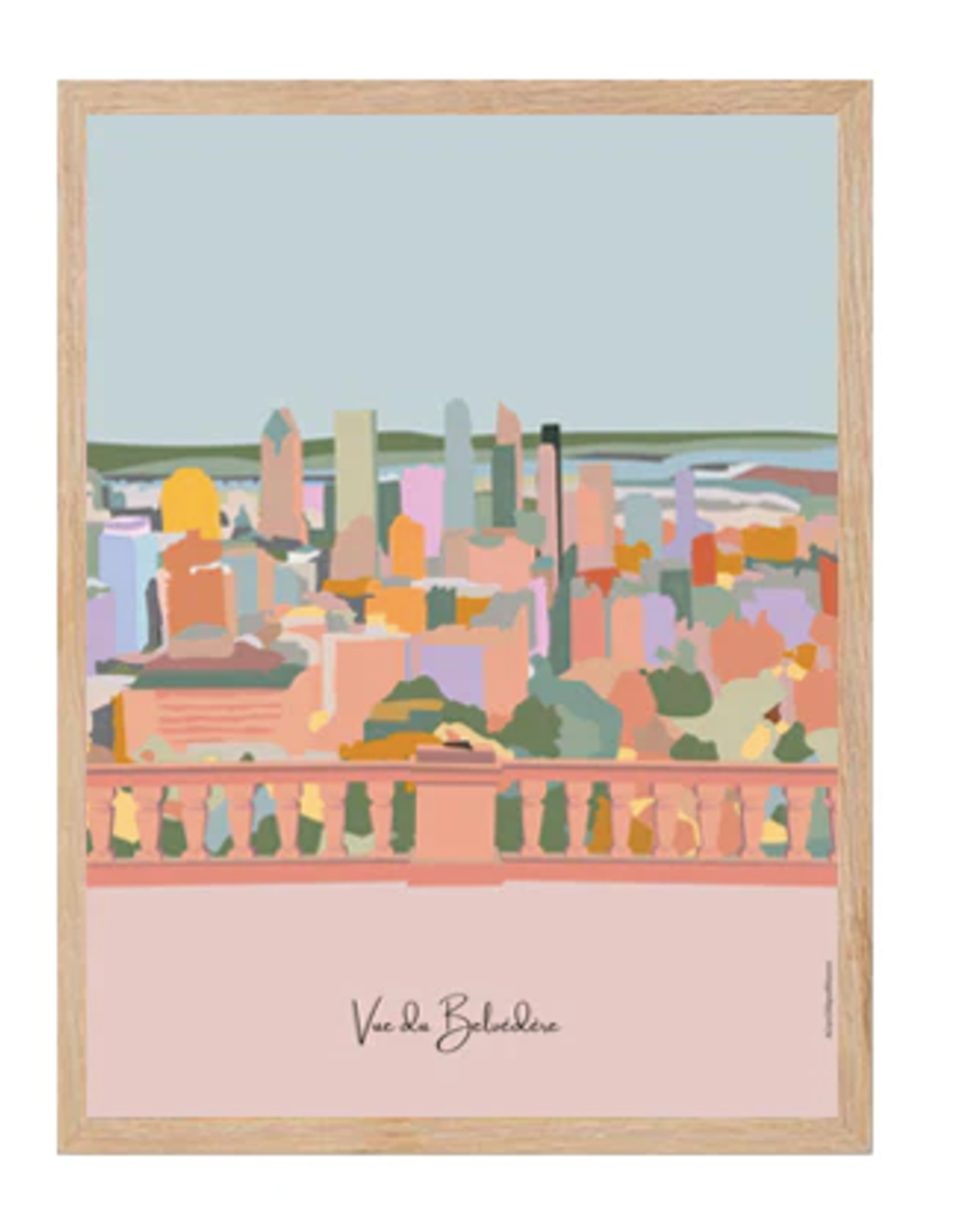 AFFICHE  : VUE DU BELVÉDÈRE 8x10